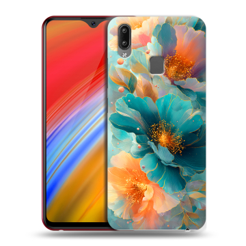 Пластиковый чехол на Vivo Y91i с принтом Цветы
