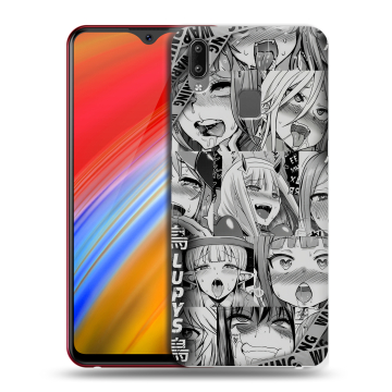Пластиковый чехол на Vivo Y91i с принтом Ahegao Ахегао Аниме