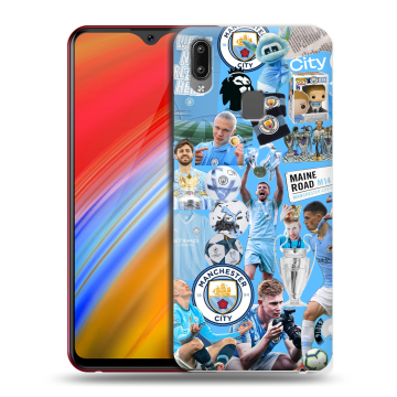 Пластиковый чехол на Vivo Y91i с принтом Man City Манчестер Сити