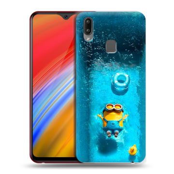 Пластиковый чехол на Vivo Y91i с принтом Миньоны