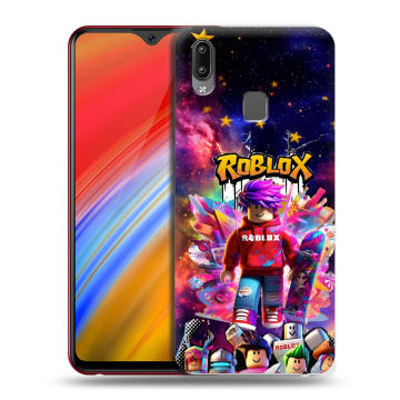 Пластиковый чехол на Vivo Y91i с принтом Roblox Роблокс