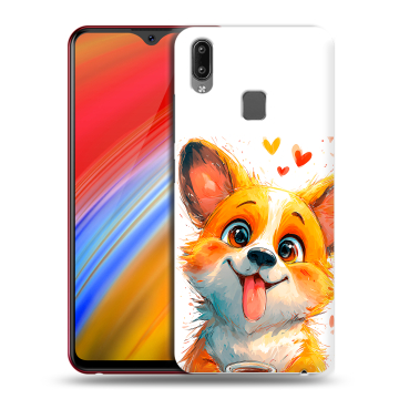 Пластиковый чехол на Vivo Y91i с принтом корги Пластиковый чехол на Vivo Y91i с принтом корги