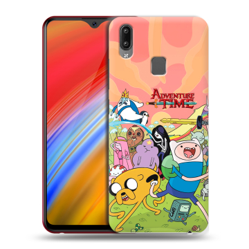 Пластиковый чехол на Vivo Y91i с принтом Adventure time Время приключений