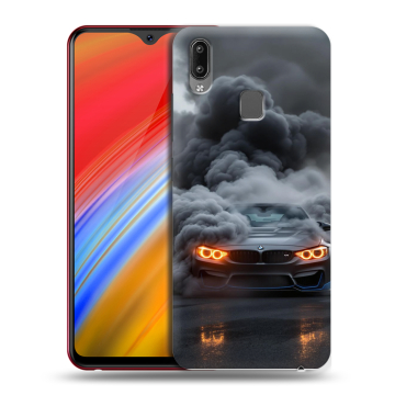 Пластиковый чехол на Vivo Y91i с принтом BMW БМВ