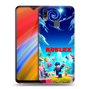 Пластиковый чехол на Vivo Y91i с принтом Roblox Роблокс