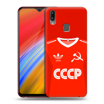 Пластиковый чехол на Vivo Y91i с принтом Флаг Герб СССР