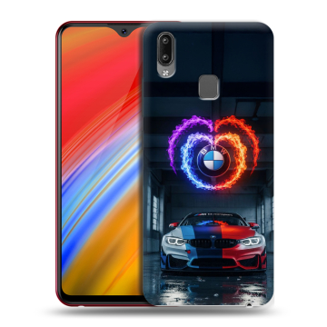 Пластиковый чехол на Vivo Y91i с принтом BMW БМВ Пластиковый чехол на Vivo Y91i с принтом BMW БМВ