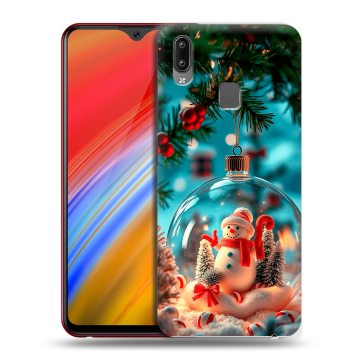 Пластиковый чехол на Vivo Y91i с принтом Новый год