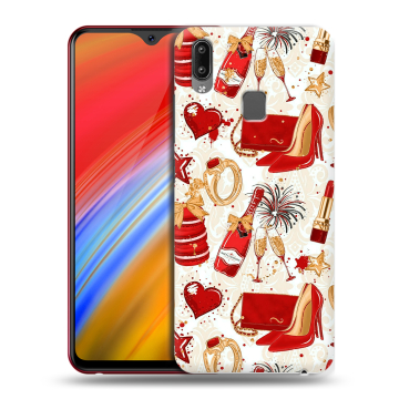 Пластиковый чехол на Vivo Y91i с принтом Новый год