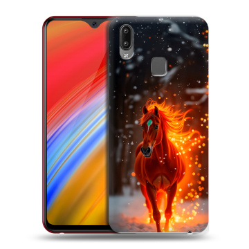 Пластиковый чехол на Vivo Y91i с принтом Новый год