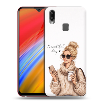 Пластиковый чехол на Vivo Y91i с принтом женский Пластиковый чехол на Vivo Y91i с принтом женский