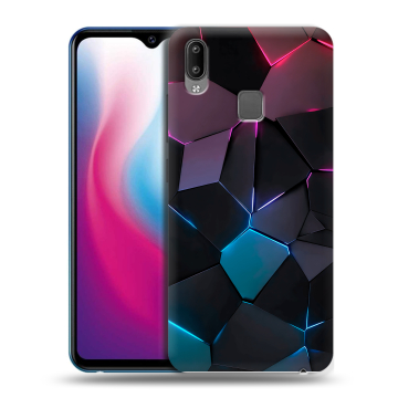 Пластиковый чехол на Vivo Y93 с принтом Геометрия неона