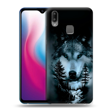 Пластиковый чехол на Vivo Y93 с принтом Лесной волк Пластиковый чехол на Vivo Y93 с принтом Лесной волк