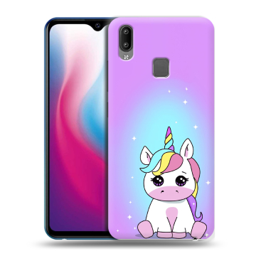 Пластиковый чехол на Vivo Y93 с принтом Единорог Пластиковый чехол на Vivo Y93 с принтом Единорог