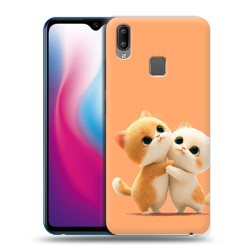 Пластиковый чехол на Vivo Y93 с принтом Милые котики Пластиковый чехол на Vivo Y93 с принтом Милые котики