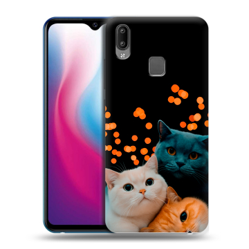 Пластиковый чехол на Vivo Y93 с принтом Кошки Пластиковый чехол на Vivo Y93 с принтом Кошки