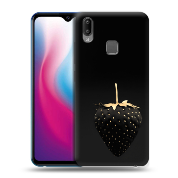 Пластиковый чехол на Vivo Y93 с принтом Черная клубника