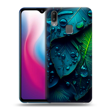 Пластиковый чехол на Vivo Y93 с принтом Листья