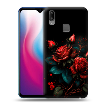 Пластиковый чехол на Vivo Y93 с принтом Розы красные