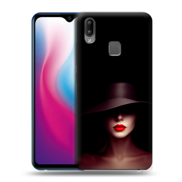 Пластиковый чехол на Vivo Y93 с принтом Девушка в шляпе