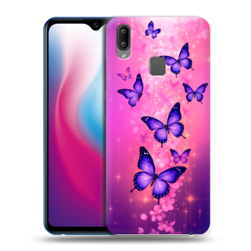 Пластиковый чехол на Vivo Y93 с принтом Бабочки