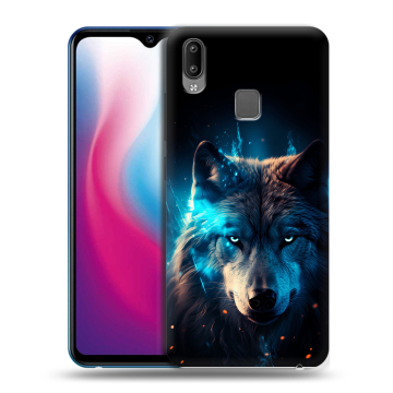 Пластиковый чехол на Vivo Y93 с принтом Волк ночной Пластиковый чехол на Vivo Y93 с принтом Волк ночной