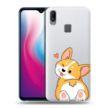 Пластиковый чехол на Vivo Y93 с принтом Корги