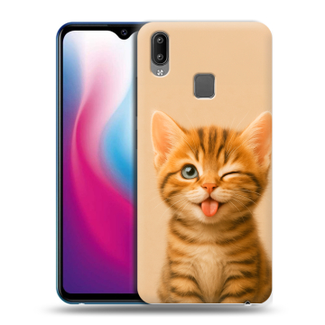 Пластиковый чехол на Vivo Y93 с принтом котенок