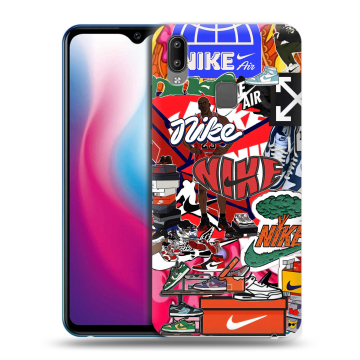 Пластиковый чехол на Vivo Y93 с принтом Найк Nike яркий