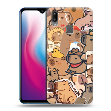 Пластиковый чехол на Vivo Y93 с принтом капибара