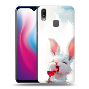Пластиковый чехол на Vivo Y93 с принтом кролик зайчик
