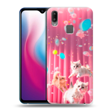 Пластиковый чехол на Vivo Y93 с принтом милые котики Пластиковый чехол на Vivo Y93 с принтом милые котики