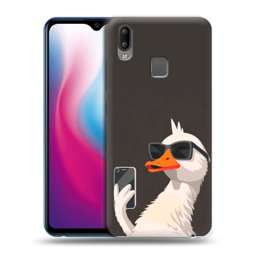 Пластиковый чехол на Vivo Y93 с принтом утка в очках