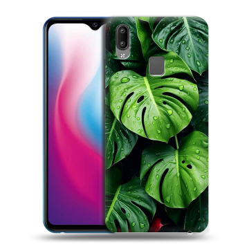 Пластиковый чехол на Vivo Y93 с принтом Листья