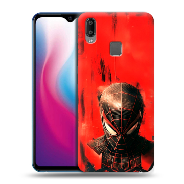 Пластиковый чехол на Vivo Y93 с принтом человек паук spiderman