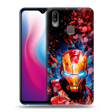 Пластиковый чехол на Vivo Y93 с принтом Железный человек Ironman