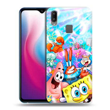Пластиковый чехол на Vivo Y93 с принтом спанчбоб спанч боб
