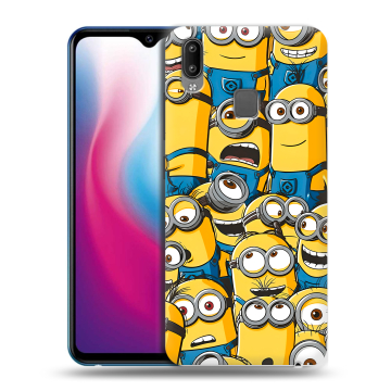 Пластиковый чехол на Vivo Y93 с принтом Миньоны