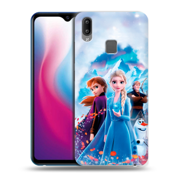 Пластиковый чехол на Vivo Y93 с принтом Холодное сердце Frozen