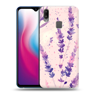 Пластиковый чехол на Vivo Y93 с принтом цветы лаванда