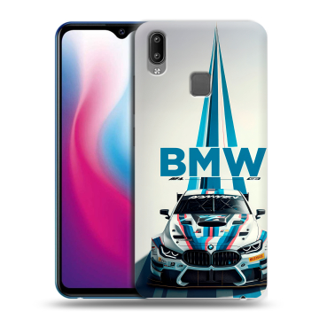 Пластиковый чехол на Vivo Y93 с принтом БМВ BMW