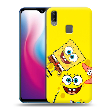 Пластиковый чехол на Vivo Y93 с принтом Спанч боб Спанчбоб