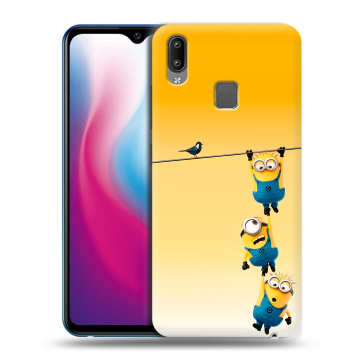 Пластиковый чехол на Vivo Y93 с принтом Миньоны