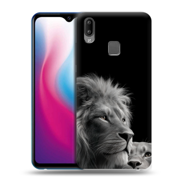 Пластиковый чехол на Vivo Y93 с принтом Лев кошки Пластиковый чехол на Vivo Y93 с принтом Лев кошки