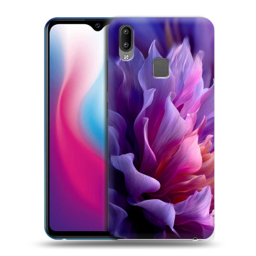Пластиковый чехол на Vivo Y93 с принтом женский цветы
