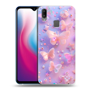 Пластиковый чехол на Vivo Y93 с принтом Бабочки Пластиковый чехол на Vivo Y93 с принтом Бабочки