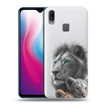 Пластиковый чехол на Vivo Y93 с принтом Львы Пластиковый чехол на Vivo Y93 с принтом Львы