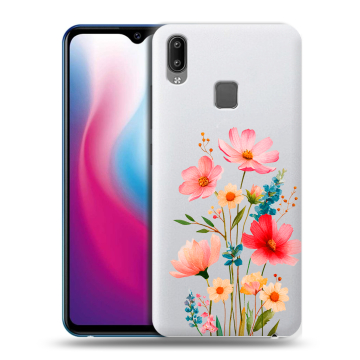 Пластиковый чехол на Vivo Y93 с принтом Цветы Пластиковый чехол на Vivo Y93 с принтом Цветы