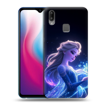 Пластиковый чехол на Vivo Y93 с принтом Холодное сердце Frozen
