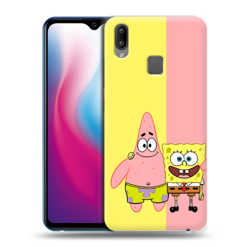 Пластиковый чехол на Vivo Y93 с принтом Спанч боб Спанчбоб